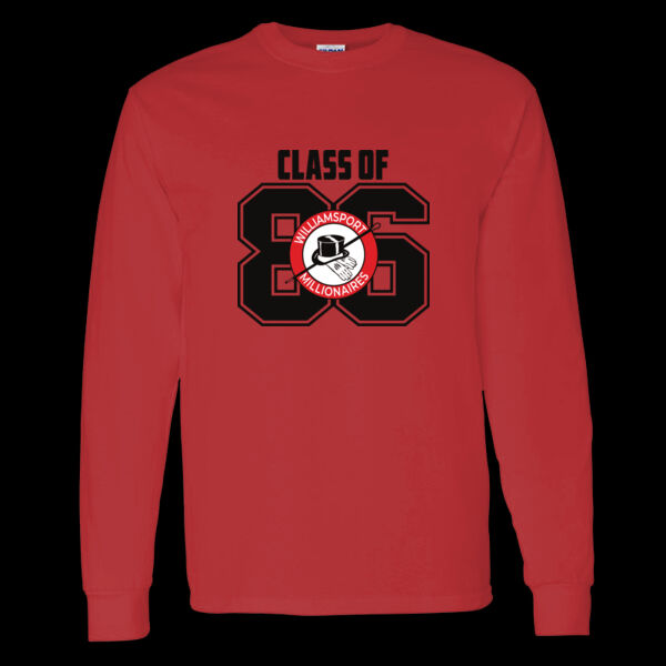 Long sleeve - G5400 - White, Black and red Ink Thumbnail