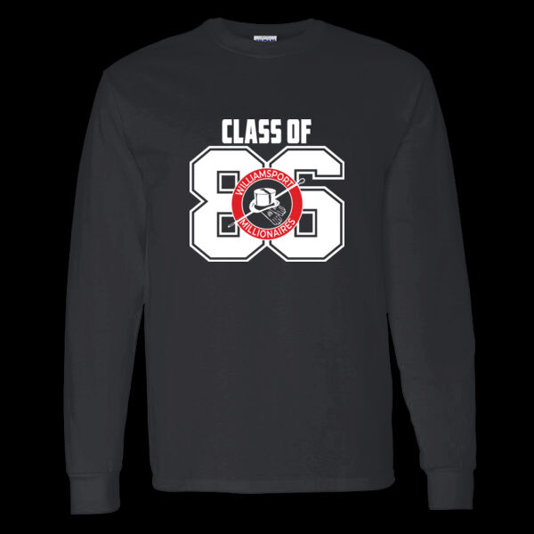 Black Long sleeve - G5400 - White and red Ink Thumbnail