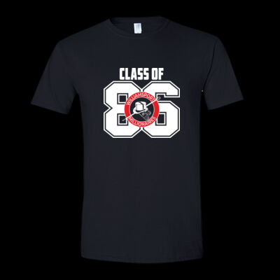 Black T-shirt - G64000 - White and red Ink Thumbnail