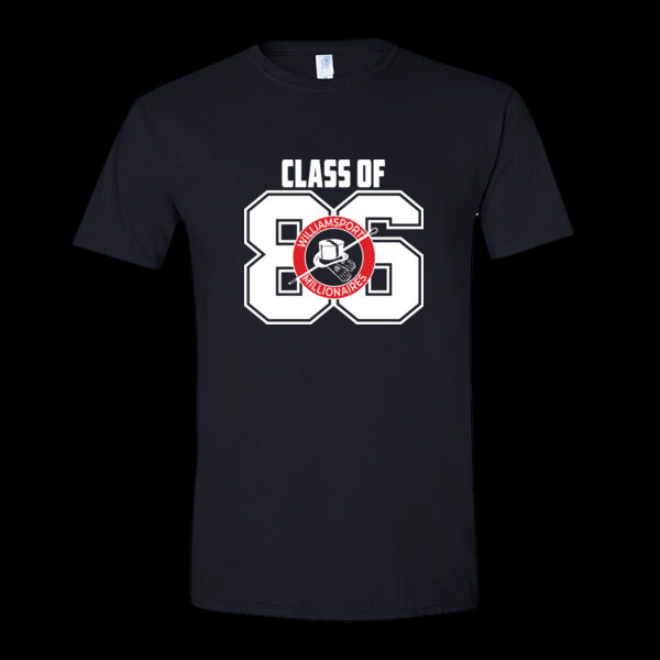 Black T-shirt - G64000 - White and red Ink Thumbnail